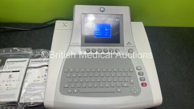 GE MAC 3500 ECG Machine with ECG Leads and Accessories (Powers Up in Excellent Condition) - 2