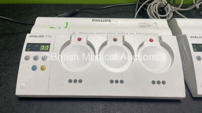 2 x Philips Avalon CTS Fetal Transducer System (Both Power Up) - 2