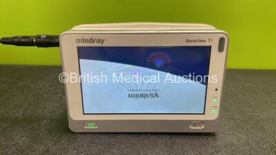 Mindray Beneview T1 Handheld Patient Module Including, ECG, SpO2, MP1, IBP, NIBP, T1 and T2 Options (Powers Up with Stock Power Supply - Power Supply Not Included - Screen Upside Down) 