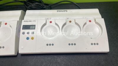 2 x Philips Avalon CTS Fetal Transducer System (1 Power Up, 1 No Power Both with Missing Antenas-See Photos) - 3