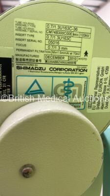 Shimadzu MobileDaRt Evolution Mobile X-Ray Machine (HDD REMOVED) *S/N 410001511005* **Mfd 01/2011** ***IR135 - 11