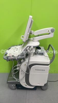 Toshiba Aplio 400 TUS-A400 Ultrasound Scanner *S/N T1C1222363* **Mfd 02/2012* Software Version AB_V2.10*R002 with 2 x Transducers / Probes (PVT-375BT *Mfd 02/2016* and PVT-674BT *Mfd 09/2019) and Sony UP-D897 Digital Graphic Printer (Powers Up) ***IR157** - 16