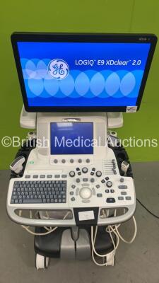 GE Logiq E9 XDClear Flat Screen Ultrasound Scanner Ref 5205000-9 *S/N 203617US6* **Mfd 2017** Software Version R6 Software Revision 2.1 with 3 x Transducers / Probes (C1-6-D Ref 5418916 *Mfd 2017* / 9L-D Ref 5194432 *Mfd 08/2017* and M5S-D Ref GE-R3MIX *M - 4