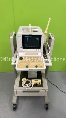 Hitachi EUB-405 Sumi Portable Ultrasound Scanner *S/N SE19993603* with 2 x Transducers / Probes (EUP-C314T abd EUP-V33W) and Sony UP-895CE Video Graphic Printer (Powers Up) - 2