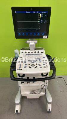 GE Logiq Vivid S5 Flat Screen Ultrasound Scanner Ref H45041FR *S/N 8512VS5* **Mfd 06/2015** Application Software Version 12.2 Build 68 System Software Version 8.0.2 with 1 x Transducer / Probe (TE100024) and 3 Lead ECG Leads (Powers Up) ***IR158*** - 5