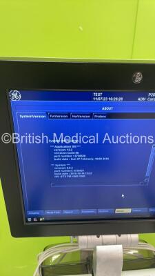 GE Logiq Vivid S5 Flat Screen Ultrasound Scanner Ref H45041FR *S/N 8512VS5* **Mfd 06/2015** Application Software Version 12.2 Build 68 System Software Version 8.0.2 with 1 x Transducer / Probe (TE100024) and 3 Lead ECG Leads (Powers Up) ***IR158*** - 10