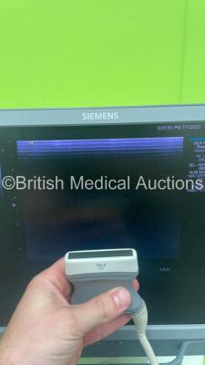 Siemens Acuson S2000 Flat Screen Ultrasound Scanner *S/N (21) 214370* **Mfd 09/2016** Software 500.1.061 with 3 x Transducers / Probes (6C1 HD / 18L6 HD and 9L4) and Mitsubishi P93D Printer (Powers Up) ***IR150*** - 10