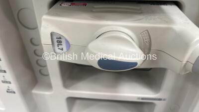 Toshiba Aplio 500 TUS-A500 Flat Screen Ultrasound Scanner *S/N T1F1425096* **Mfd 02/2014** Software Version with AB_V4.00*R001 with 2 x Transducers / Probes (PLT-1005BT *Mfd 02/2014* and PLT-1204BT *Mfd 02/2014*) (Powers Up) ***IR155*** - 7