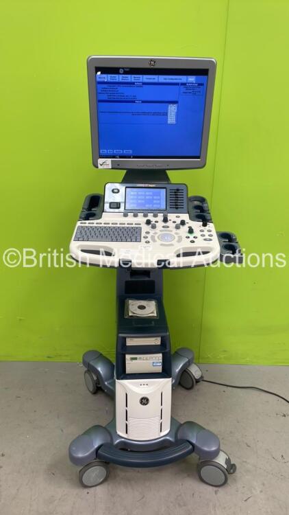 GE Logiq S7 Expert Flat Screen Ultrasound Scanner Ref 5436957 *S/N 245762SU0* **Mfd 02/2014** Software Version R1 Software Revision 0.6 with Sony UP-D897 Digital Graphic Printer (Powers Up) ***IR153***