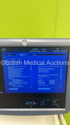 GE Voluson E6 Flat Screen Ultrasound Scanner *S/N D52176* **Mfd 06/2010** Software Version 10.0.0.3065 with 3 x Transducers / Probes (RAB4-8-D Ref H48651MP *Mfd 06/2015* / M6C Ref 5181441 *Mfd 05/2010* and IC5-9-D Ref 5194434 *Mfd 05/2010*) and Sony UP-D8 - 13