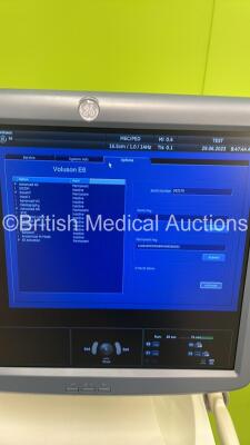 GE Voluson E6 Flat Screen Ultrasound Scanner *S/N D52176* **Mfd 06/2010** Software Version 10.0.0.3065 with 3 x Transducers / Probes (RAB4-8-D Ref H48651MP *Mfd 06/2015* / M6C Ref 5181441 *Mfd 05/2010* and IC5-9-D Ref 5194434 *Mfd 05/2010*) and Sony UP-D8 - 16