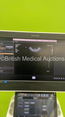 Philips Epiq 5G Flat Screen Ultrasound Scanner Ref 989605408541 *S/N USN13C0623* **Mfd 2013** Software Version 5.0.2 with 2 x Transducers / Probes (C10-3v and L12-5 50) (Powers Up - Missing Dials - See Pictures) - 9