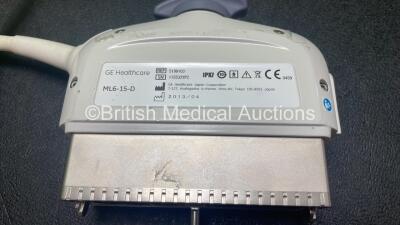 GE ML6-15-D REF 5199103 Ultrasound Transducer / Probe *Mfd - 04/2013* (Untested) *SN 115533YP26 *G* - 3