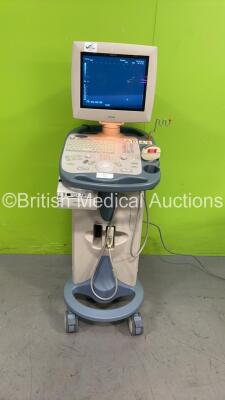 Toshiba Famio 8 SSA-530A Ultrasound Scanner *S/N E2H0896710* **Mfd 09/2008** with 1 x Transducer / Probe (PVM-375AT *Mfd 06/2006*) and Mitsubishi P93 Printer (Powers Up - Transducer Not Showing on Screen - Transducer Damaged -See Pictures) ***IR145*** - 2