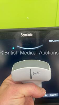 SonoSite Edge II Ultrasound Scanner Ref P20680-10 *S/N 0446BP* **Mfd 05/2016** Boot Version 91.80.100.031 ARM Version 91.80.100.031 with 2 x Transducers / Probes (rP19x/5-1 MHz Ref P21015-10 *Mfd 05/2016* and rC60xi/5-2 MHz Ref P21070-10 *Mfd 05/2016*) on - 6