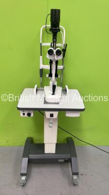 Grafton Optical MODOP YZ5FI Slit Lamp with Binoculars, 2 x 12,5x Eyepieces and Chin Rest on Motorized Table (Powers Up with Good Bulb)