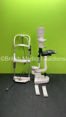 Unknown Manufacturer Slit Lamp with Binoculars and 2 x 10x Eyepieces and 1 x Chin Rest