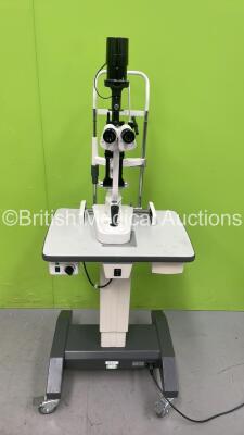 Grafton Optical MODOP YZ5FI Slit Lamp with Binoculars, 2 x 12,5x Eyepieces and Chin Rest on Motorized Table (Powers Up with Good Bulb)