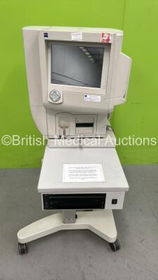 Zeiss Humphrey Field Analyzer Model 720i with Calibration Key on Motorized Table (Powers Up - HDD REMOVED) ***S/N 720I-6598*