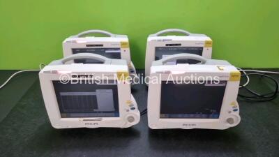 4 x Philips IntelliVue MP30 Patient Monitors (All Power Up) *SN DE72848108 / DE72848094 / DE72848061 / DE72848090*