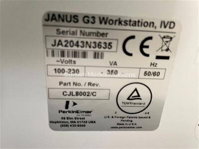 Perkin Elmer Janus G3 Liquid Handler with Dell PC and Software, Varispan Arm and Peri Pump (System and PC Power Up) - 10