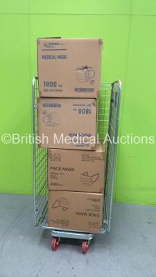 Cage of 8 Boxes of Face Masks (Cage Not Included)