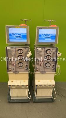 2 x Fresenius Medical Care 5008 CorDiax Dialysis Machines Software Version 4.57 - Running Hours 27497 / 20315 (Both Power Up) *S/N 6VEAFW81 / 6VEAFV54*