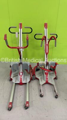 2 x MoLift QuickRiser Electric Patient Hoists with Batteries and Controllers (Both No Power) *S/N 00.05.11 / 05.02.22*