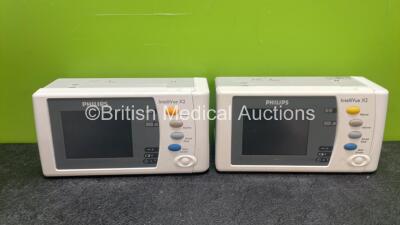 2 x Philips IntelliVue X2 Handheld Patient Monitors (Both Spares and Repairs) *SN DE03795212, DE037A1290*