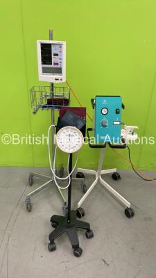 Mixed Lot Including Ardo Senator 30 Suction Pump, Mindray Accutorr Vital Signs Monitor on Stand and 1 x Accoson Blood Pressure Meter on Stand (Both Power Up) *