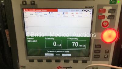 GS Corpuls3 Slim Defibrillator Ref : 04301 with Corpuls Patient Box Ref : 04200 with Pacer, Oximetry, ECG-D, ECG-M, CO2, CPR, NIBP and Printer Options, 4 and 6 Lead ECG Leads, SPO2 Finger Sensor, Cuff and Hose, Paddle Lead, CO2 Cable, 3 x Batteries and Co - 3