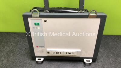 GS Corpuls3 Slim Defibrillator Ref : 04301 with Corpuls Patient Box Ref : 04200 with Pacer, Oximetry, ECG-D, ECG-M, CO2, CPR, NIBP and Printer Options, 4 and 6 Lead ECG Leads, SPO2 Finger Sensor, Cuff and Hose, Paddle Lead, CO2 Cable, 3 x Batteries and Co - 10