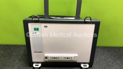 GS Corpuls3 Slim Defibrillator Ref : 04301 with Corpuls Patient Box Ref : 04200 with Pacer, Oximetry, ECG-D, ECG-M, CO2, CPR, NIBP and Printer Options, 4 and 6 Lead ECG Leads, SPO2 Finger Sensor, Hose, Paddle Lead, CO2 Cable, 3 x Batteries and Corpuls Dis - 9