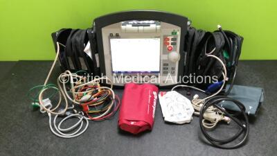 GS Corpuls3 Slim Defibrillator Ref : 04301 with Corpuls Patient Box Ref : 04200 with Pacer, Oximetry, ECG-D, ECG-M, CO2, CPR, NIBP and Printer Options, 4 and 6 Lead ECG Leads, SPO2 Finger Sensor, Cuff and Hose, Paddle Lead, CO2 Cable, 3 x Batteries and Co