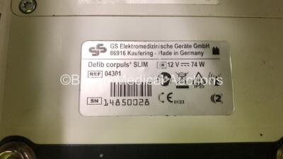 GS Corpuls3 Slim Defibrillator Ref : 04301 with Corpuls Patient Box Ref : 04200 with Pacer, Oximetry, ECG-D, ECG-M, CO2, CPR, NIBP and Printer Options, 4 and 6 Lead ECG Leads, SPO2 Finger Sensor, Cuff and Hose, Paddle Lead, CO2 Cable, 3 x Batteries and Co - 11