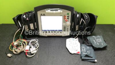 GS Corpuls3 Slim Defibrillator Ref : 04301 with Corpuls Patient Box Ref : 04200 with Pacer, Oximetry, ECG-D, ECG-M, CO2, CPR, NIBP and Printer Options, 4 and 6 Lead ECG Leads, SPO2 Finger Sensor, Cuff and Hose, Paddle Lead, CO2 Cable, 3 x Batteries and Co