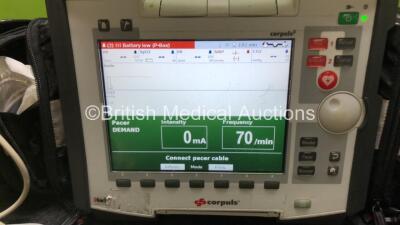 GS Corpuls3 Slim Defibrillator Ref : 04301 with Corpuls Patient Box Ref : 04200 with Pacer, Oximetry, ECG-D, ECG-M, CO2, CPR, NIBP and Printer Options, 4 and 6 Lead ECG Leads, SPO2 Finger Sensor, NIBP Cuff and Hose, Paddle Lead, CO2 Cable, 3 x Batteries a - 3