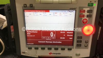 GS Corpuls3 Slim Defibrillator Ref : 04301 with Corpuls Patient Box Ref : 04200 with Pacer, Oximetry, ECG-D, ECG-M, CO2, CPR, NIBP and Printer Options, 4 and 6 Lead ECG Leads, SPO2 Finger Sensor, NIBP Cuff and Hose, Paddle Lead, CO2 Cable, 3 x Batteries a - 4