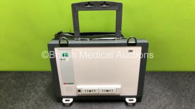 GS Corpuls3 Slim Defibrillator Ref : 04301 with Corpuls Patient Box Ref : 04200 with Pacer, Oximetry, ECG-D, ECG-M, CO2, CPR, NIBP and Printer Options, 4 and 6 Lead ECG Leads, SPO2 Finger Sensor, NIBP Cuff and Hose, Paddle Lead, CO2 Cable, 3 x Batteries a - 9