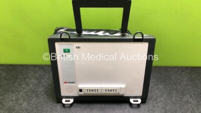 GS Corpuls3 Slim Defibrillator Ref : 04301 with Corpuls Patient Box Ref : 04200 with Pacer, Oximetry, ECG-D, ECG-M, CO2, CPR, NIBP and Printer Options, 4 and 6 Lead ECG Leads, SPO2 Finger Sensor, Hose, Paddle Lead, CO2 Cable, 3 x Batteries and Corpuls Dis - 9