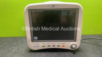 GE Dash 4000 Patient Monitor Including ECG, NBP, SpO2, BP1/3, BP2/4, Temp/CO and CO2 Options (Powers Up)