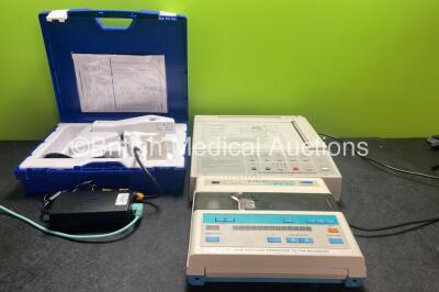 Mixed Lot Including 1 x Idoman REF 22001 Thermablate EAS Endometrial Ablation System with 1 x AC Power Supply (Powers Up with Error-See Photo) 1 x Nihon Kohden ECG-6551L Electrocardiograph (No Power) 1 x Hewlett Packard Pagewriter 100 ECG Machine (Powers 