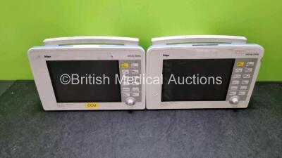 2 x Drager Infinity Delta Patient Monitor with HemoMed 1, Aux/Hemo 3, NBP and MultiMed Options (Both Untested Due to No Power Supply, Both with Damage to Casing - See Photos)