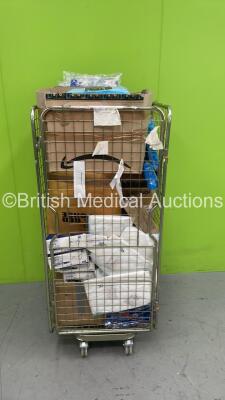 Cage of Consumables Including Coveralls, Overshoes and Gowns (Cage Not Included - Out of Date) - 2