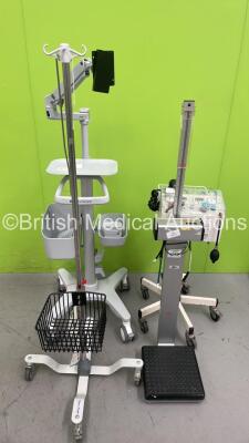 Mixed Lot Including VBM Electronic Tourniquet, 1 x Seca Stand on Scales, 1 x Glidescope Stand and 1 x Drip Stand