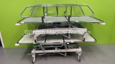 1 x Merivaara emergo Patient Trolley and 1 x Merivaara Acute Care Line Patient Trolley (Hydraulics Tested Working) *S/N NA*