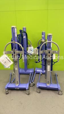 4 x Arjo Maxi-Move Electric Patient Hoists with Controllers (Not Power Tested Due to No Batteries) *S/N SEE0809460 / GB500512702T*