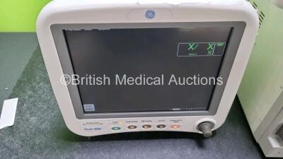 Job Lot Including 1 x GE Dash 4000 Patient Monitor Including ECG, NBP, SpO2, BP1/3, BP2/3, CO2 and Temp/CO Options (Powers Up) 1 x GE Dash 3000 Patient Monitor Including ECG, NBP, CO2, BP1, BP2, SpO2 and Temp/Co Options (No Power, Printer Option Missing) - 5