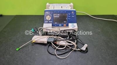 Philips Heartstart XL Smart Biphasic Defibrillator Including Pacer, ECG and Printer Options (Powers Up) with 1 x Paddle Lead and 1 x 3 Lead ECG Lead and 1 x Philips M3725A Test Load