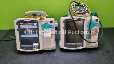 Job Lot Including 1 x Philips MRx Heartstart Defibrillators Including Pacer, ECG and Printer Options and 1 x Philips MRx Heartstart Defibrillators Including ECG and Printer Options (Both Power Up, with Stock Power Supply, Power Supply Not Included) with 2